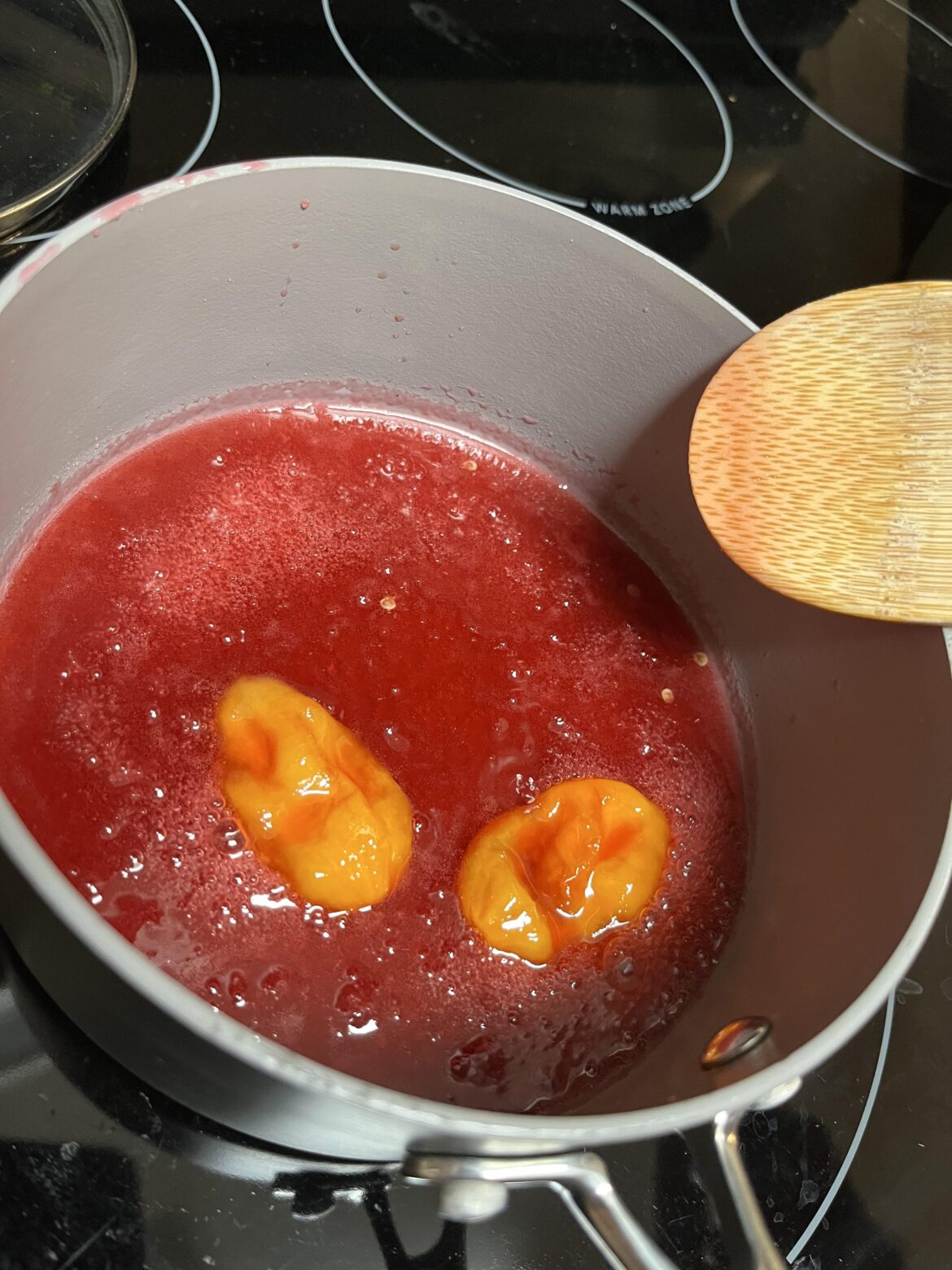 Raspberry habanero sauce for my chocolate cake