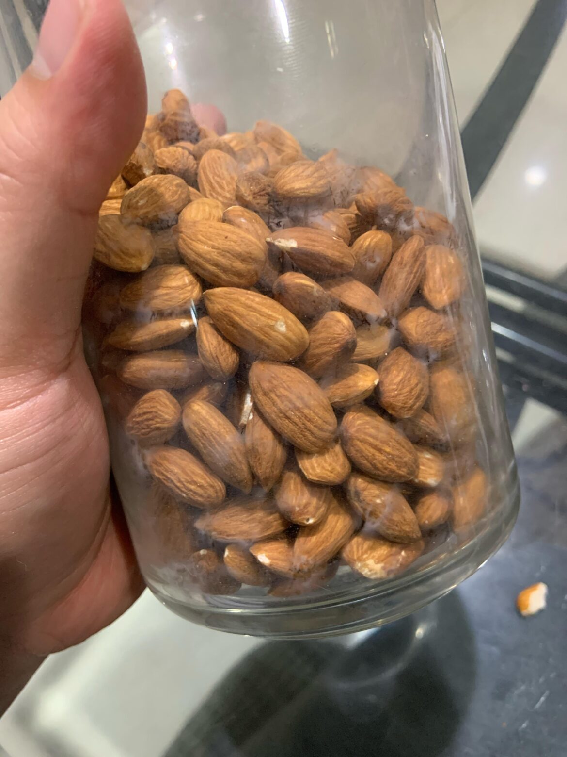 White dust in my almond jar?