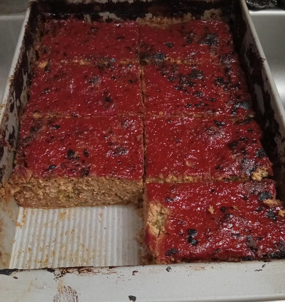 TNT MEATLOAF. Weighing in at over 9 pounds, this beautiful beast is made with habaneros, serranos, jalapenos and covered with a hot chili Pepper infused ketchup blend.