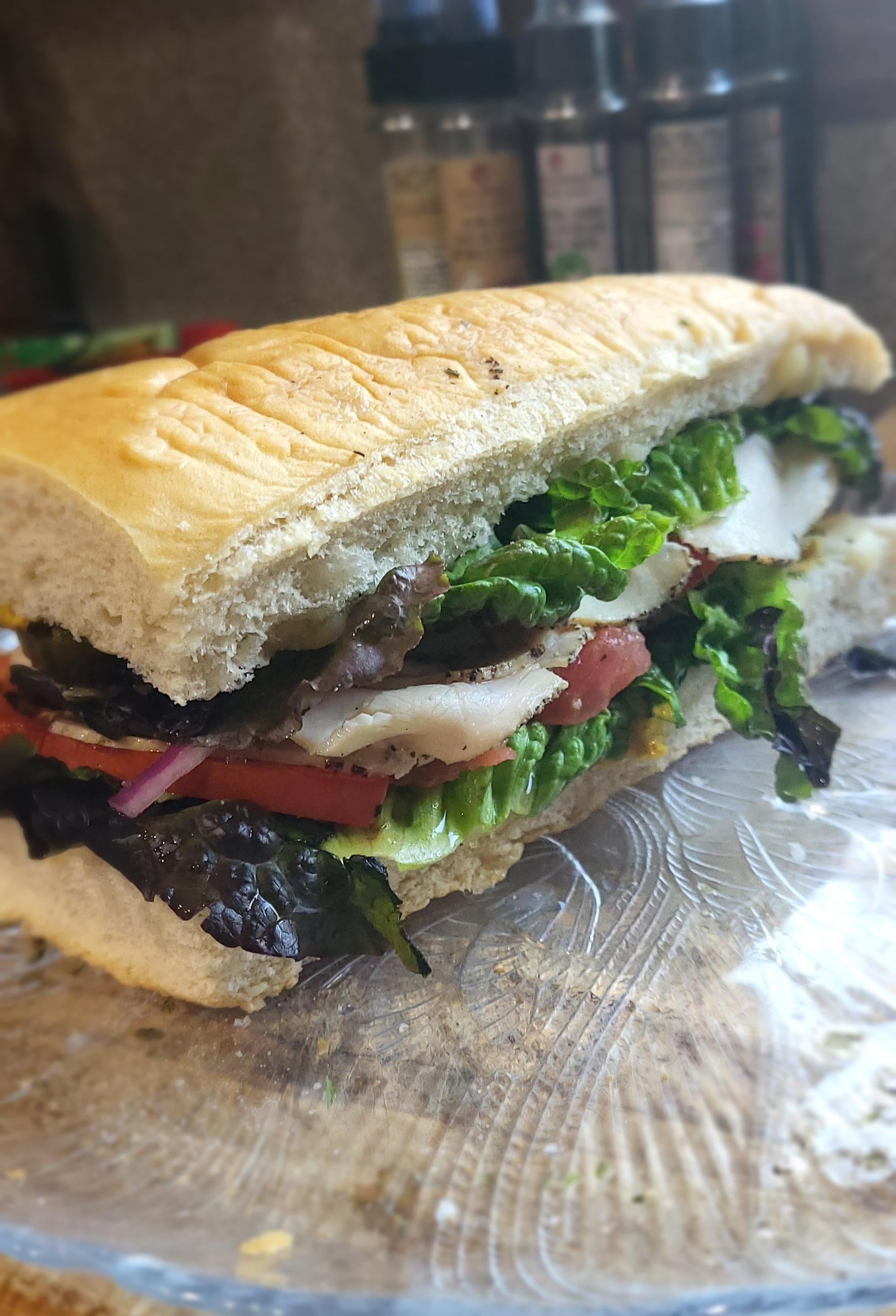 Homemade Firesmith Boar's Head chicken sub Dining and Cooking