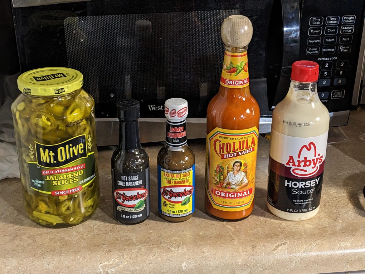 Today's pickups. I have never tried the El Yucateco ones before, pretty excited to! Anyone else a fan of horseradish sauce?
