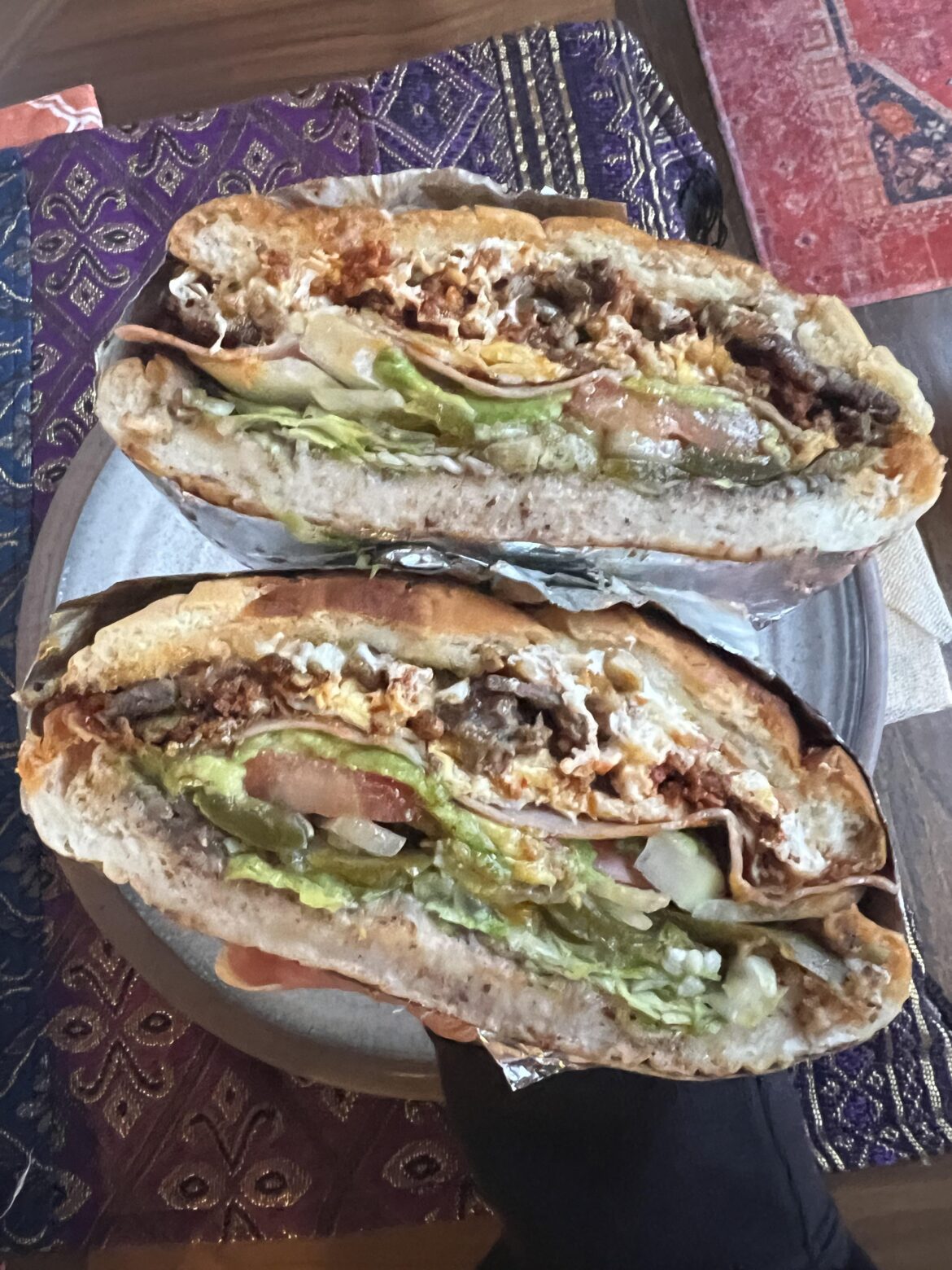 Torta Cubana from local Mexican spot. He’s a Big Boi.