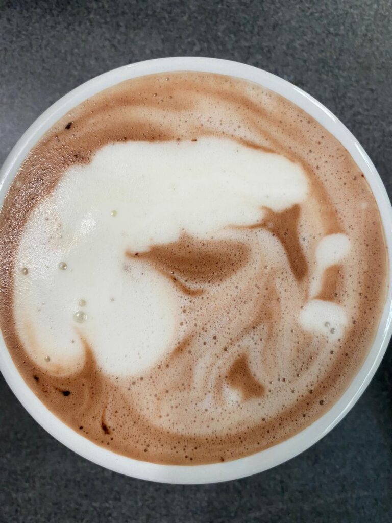 Barista boring during a calm shift