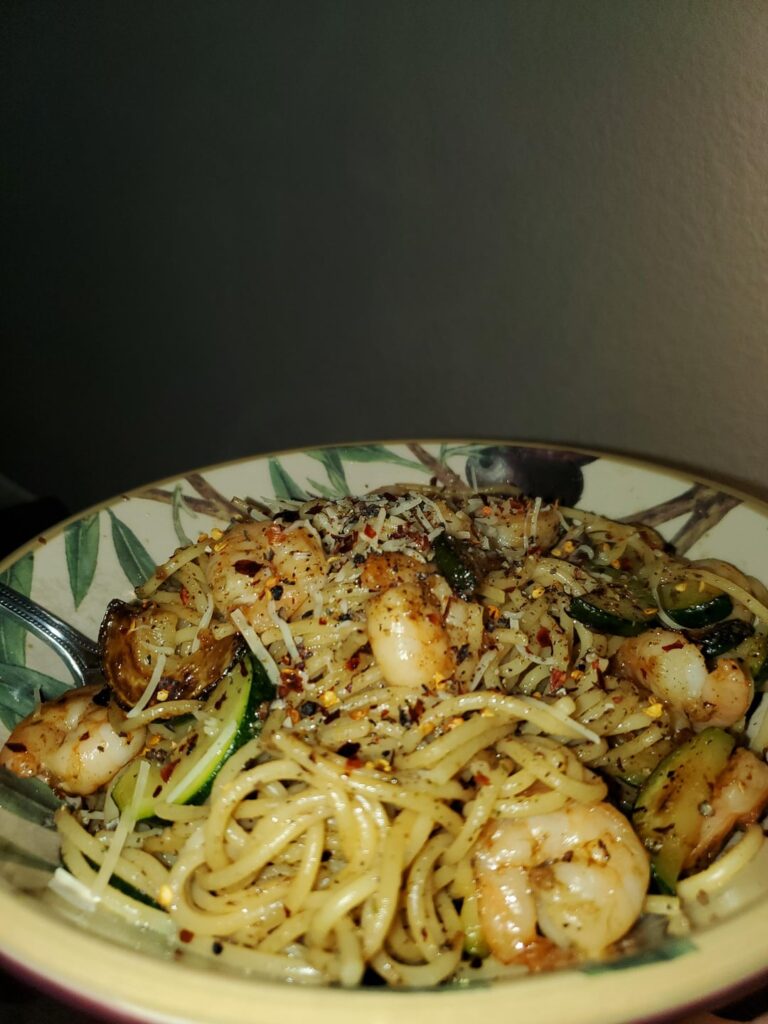 Shrimp Spaghetti with a Kick!