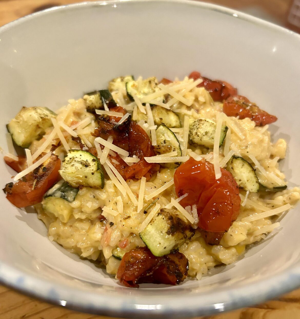 zucchini and sun dried tomato risotto