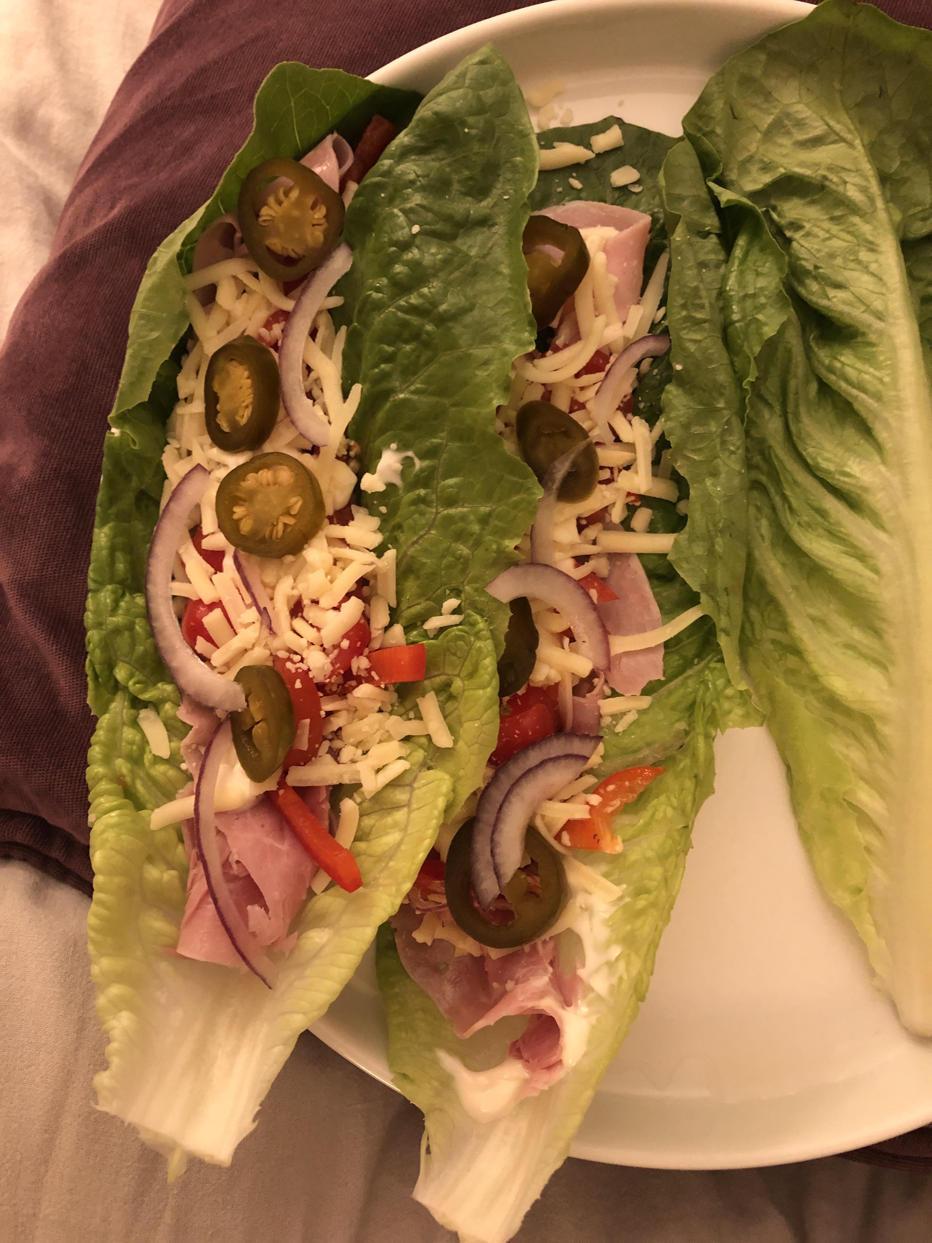 Ham & Cheese Lettuce Wraps Dining and Cooking