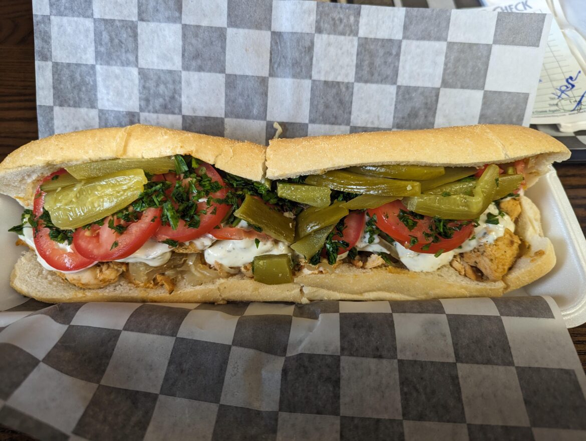 Forget cheesesteaks and roast pork sandwiches, the best sandwich in Philadelphia may just be the Chicken Maroosh at Saad's Halal in West Philly. Grilled chicken, onions, and tomato on a toasted hoagie roll topped with parsley, pickles, and white garlic sauce!