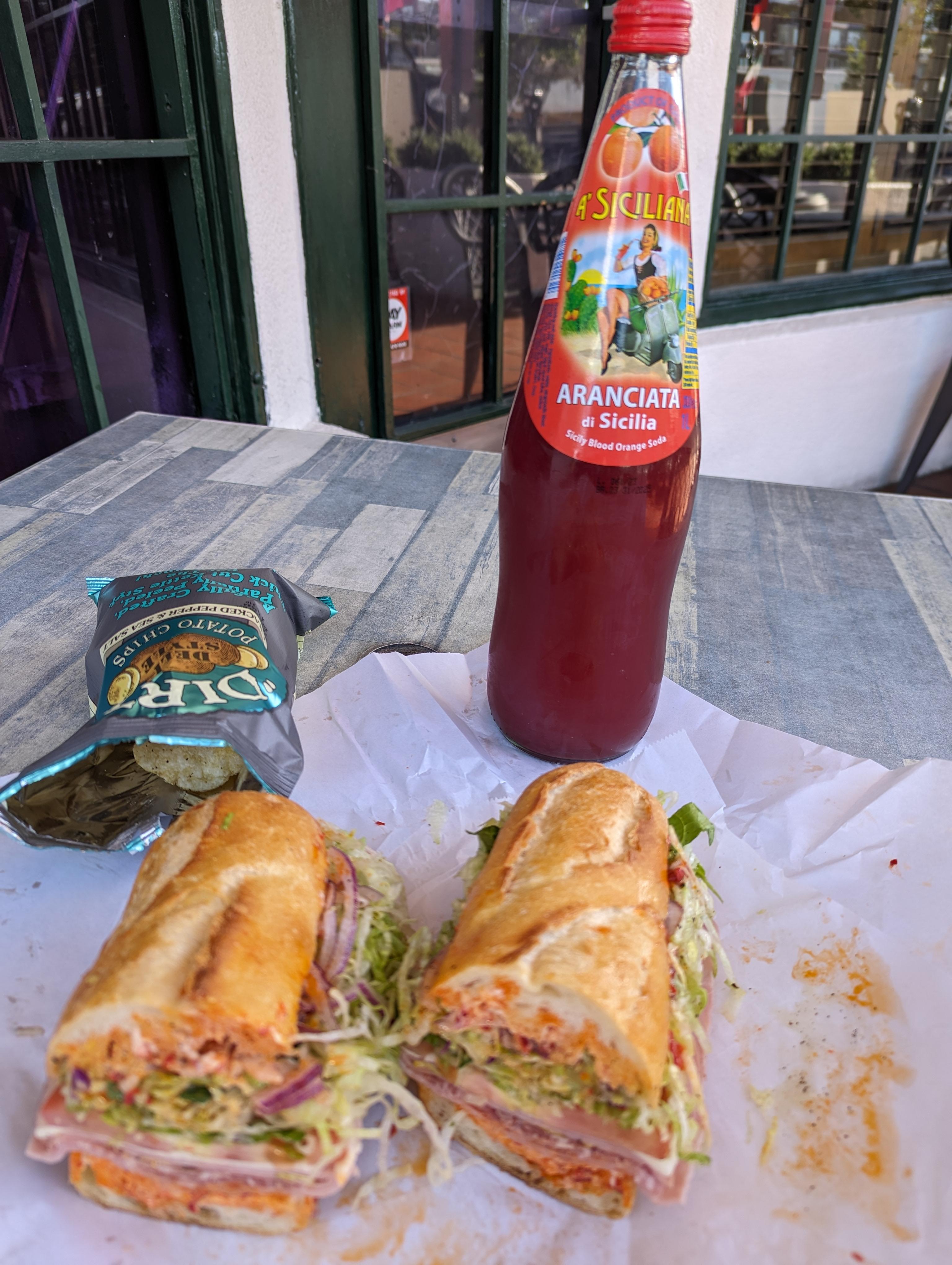 Mortadella, salami, ham and Swiss from Mona Lisa in San Diego's Little