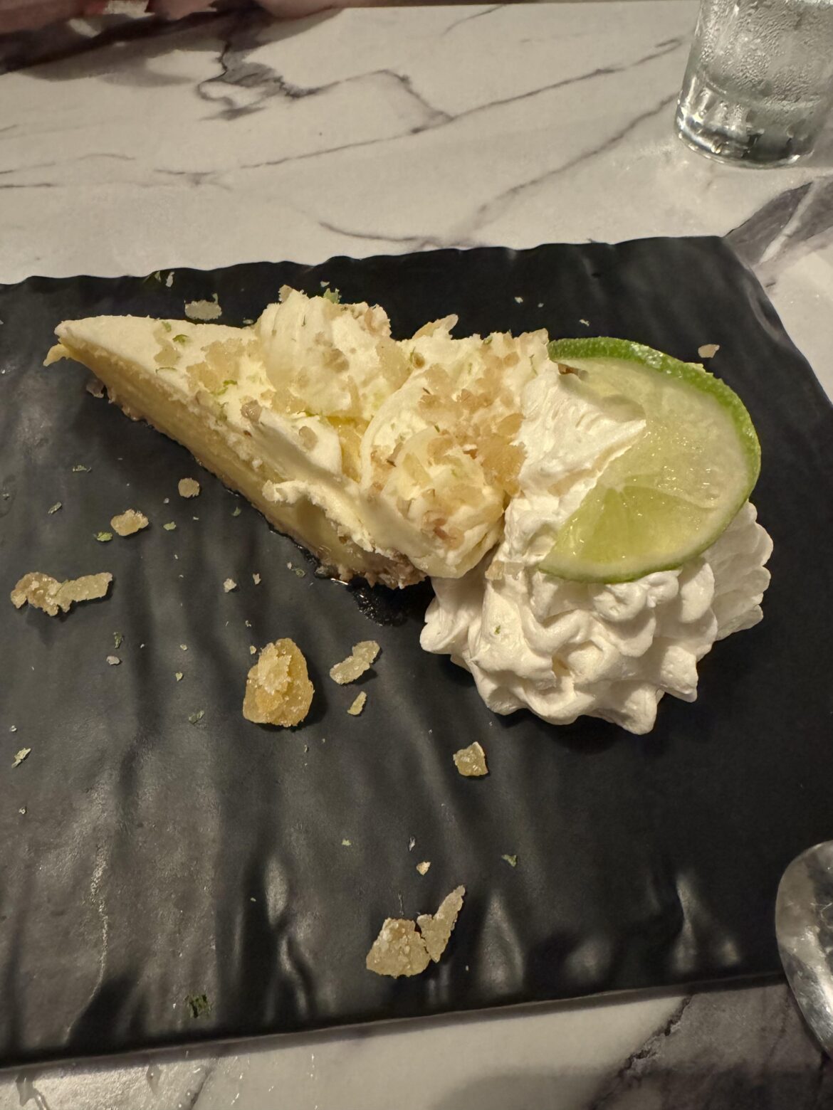 Key Lime pie a la slate
