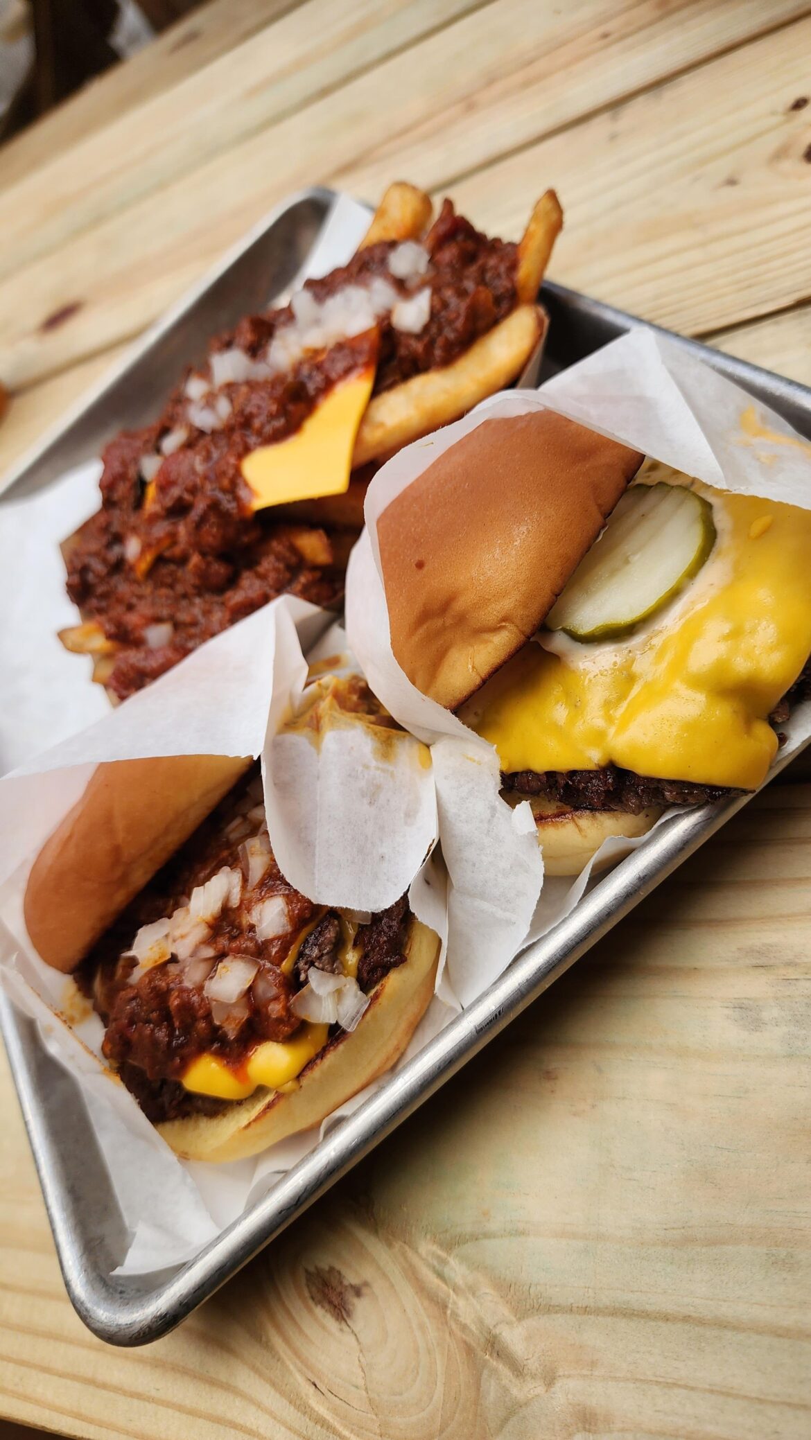 Smashed burgers from Proudly Serving