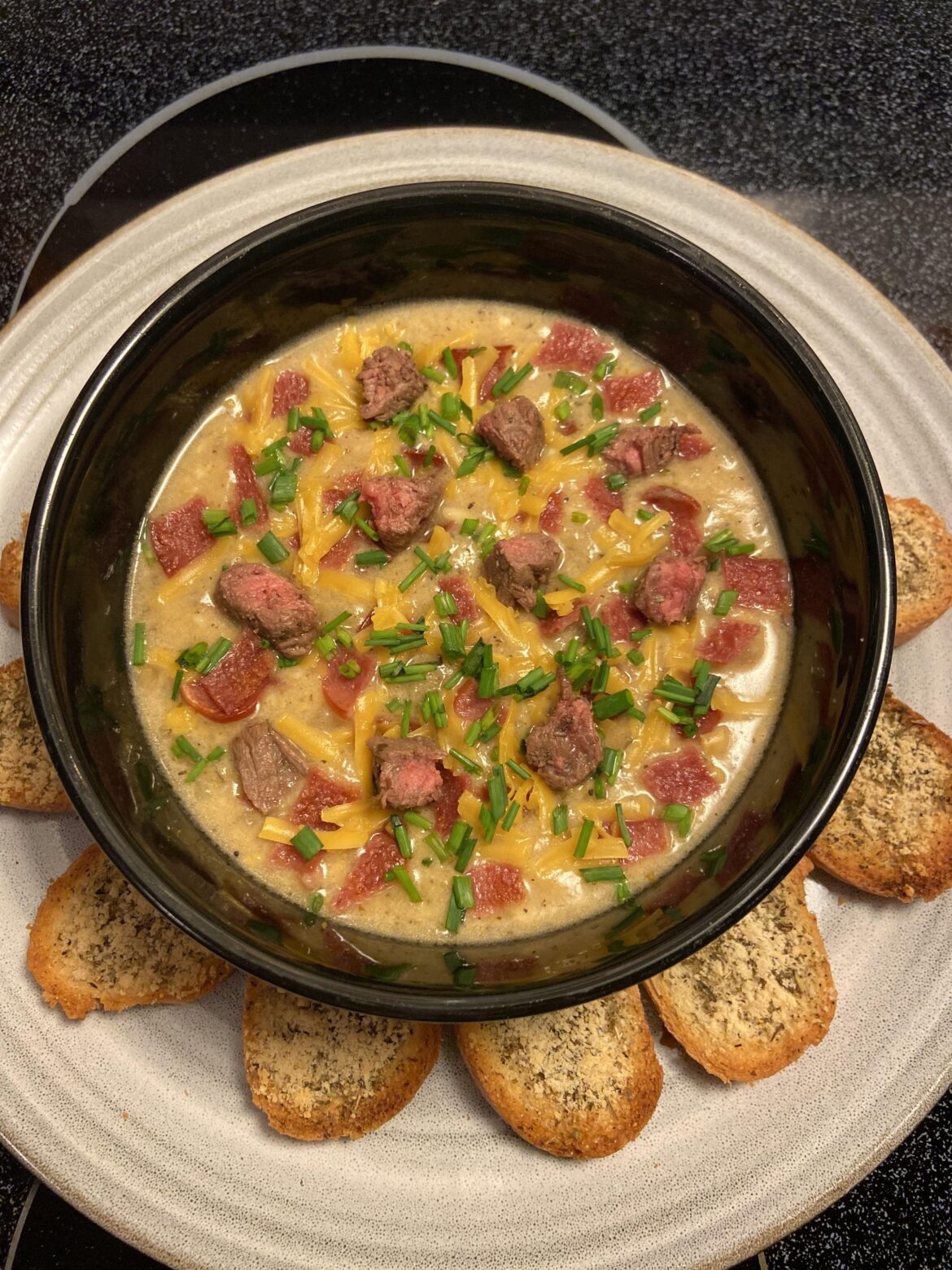 Loaded Steak & Potato Soup
