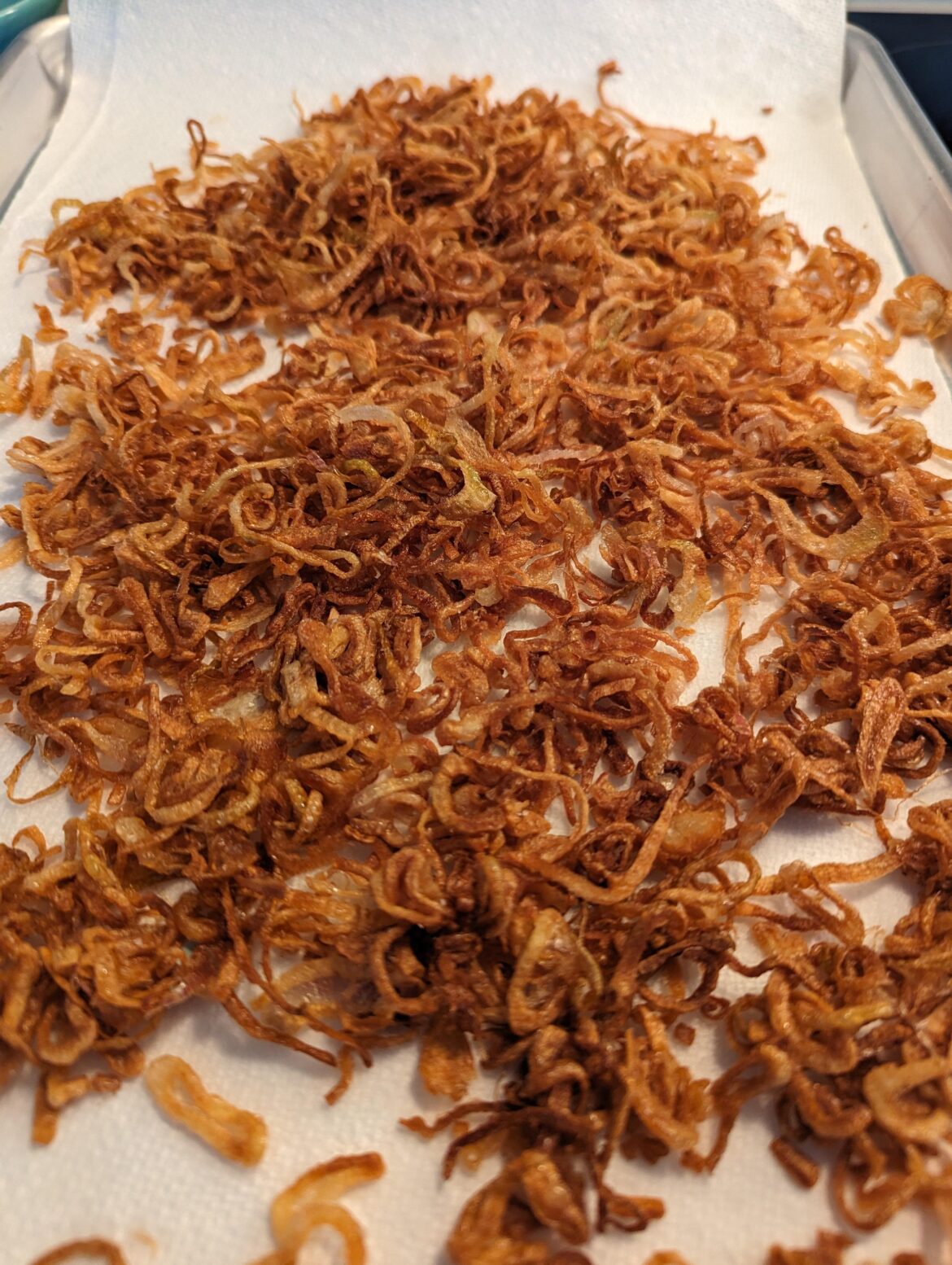 Fried Shallots for tomorrow's Green Bean Casserole