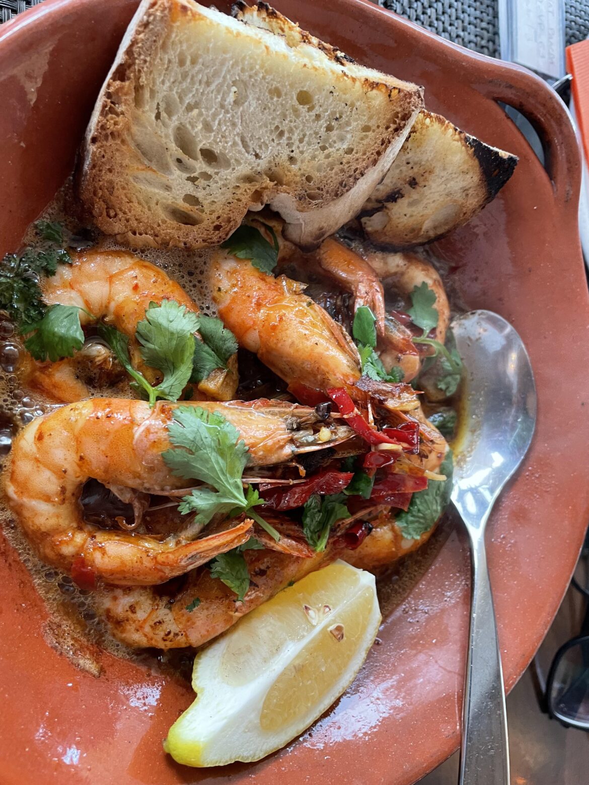 Piri piri prawns in Portugal