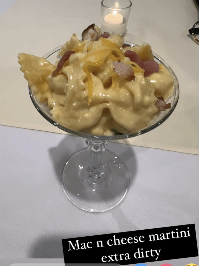 Mac and cheese martini, extra dirty