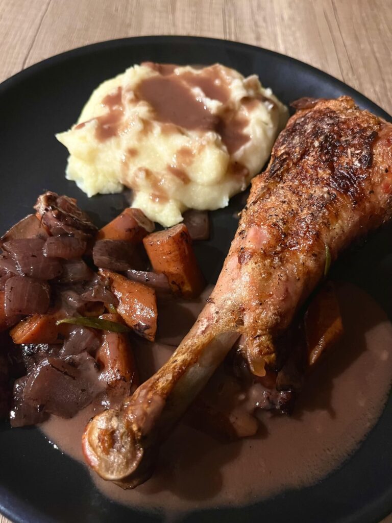 Red Wine Braised Turkey Legs