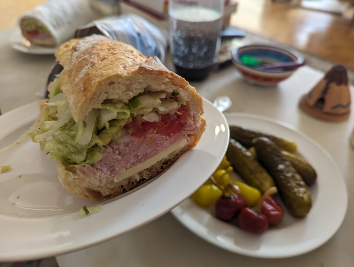 Took My Time to Make a Sandwich Today. Shredded Ham & Pickle Plate.