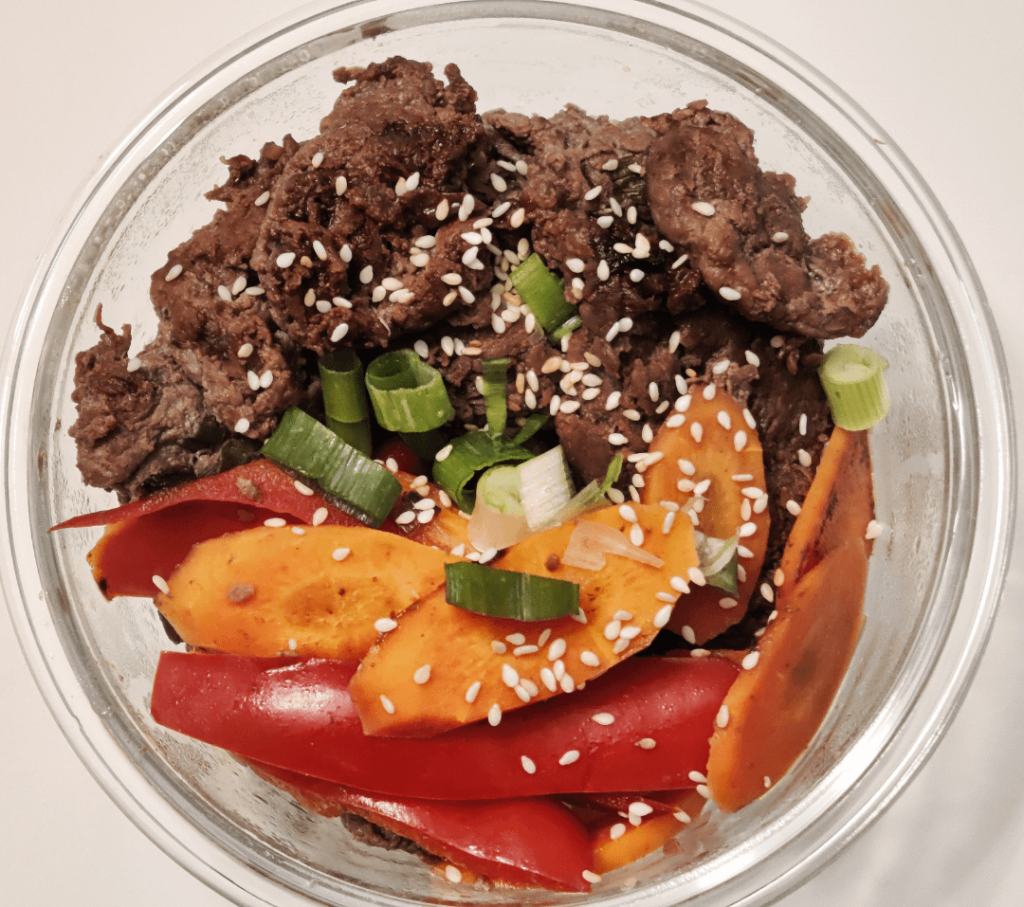Work lunch - bulgogi & veggies over rice