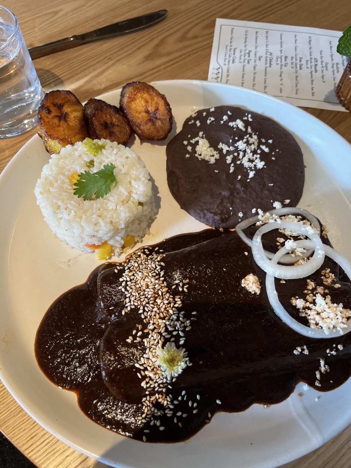 Mole enchiladas from the new Veracruz sit-down location in Mueller – pretty good!