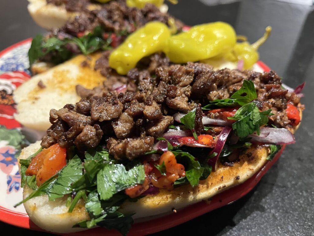 Homemade beef sandwich