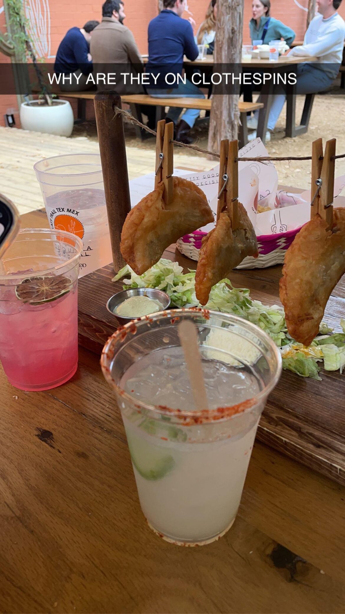 The empanadas were just hangin