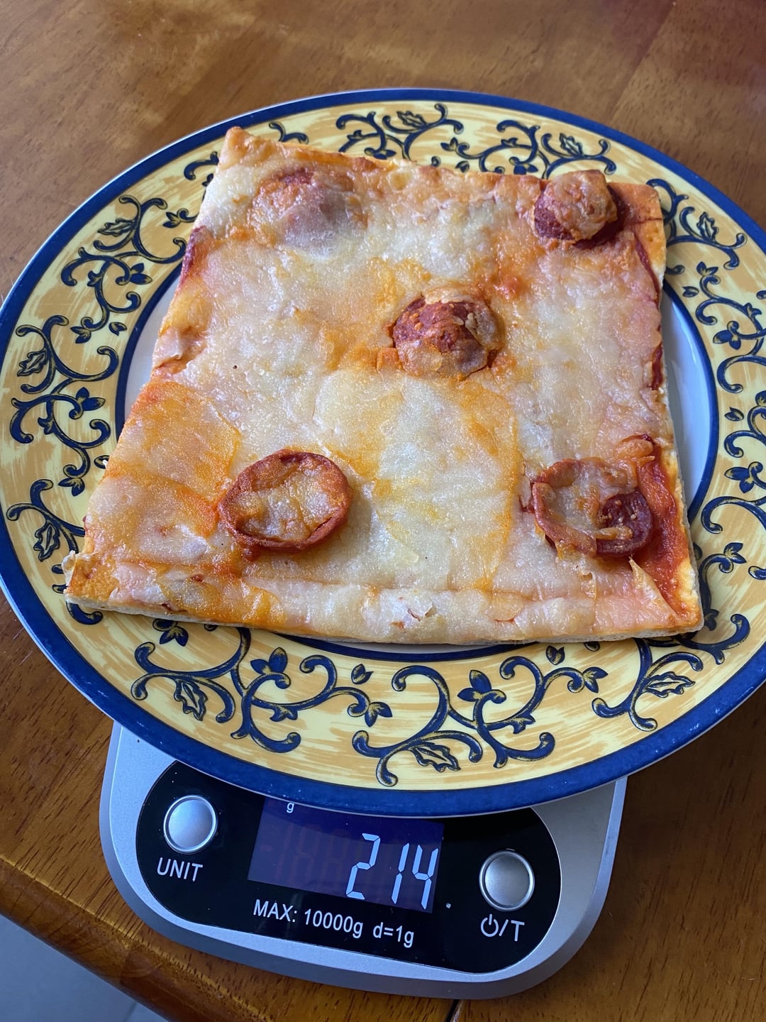 Calorie estimate of this pepperoni pizza? (214 grams) Dining and Cooking