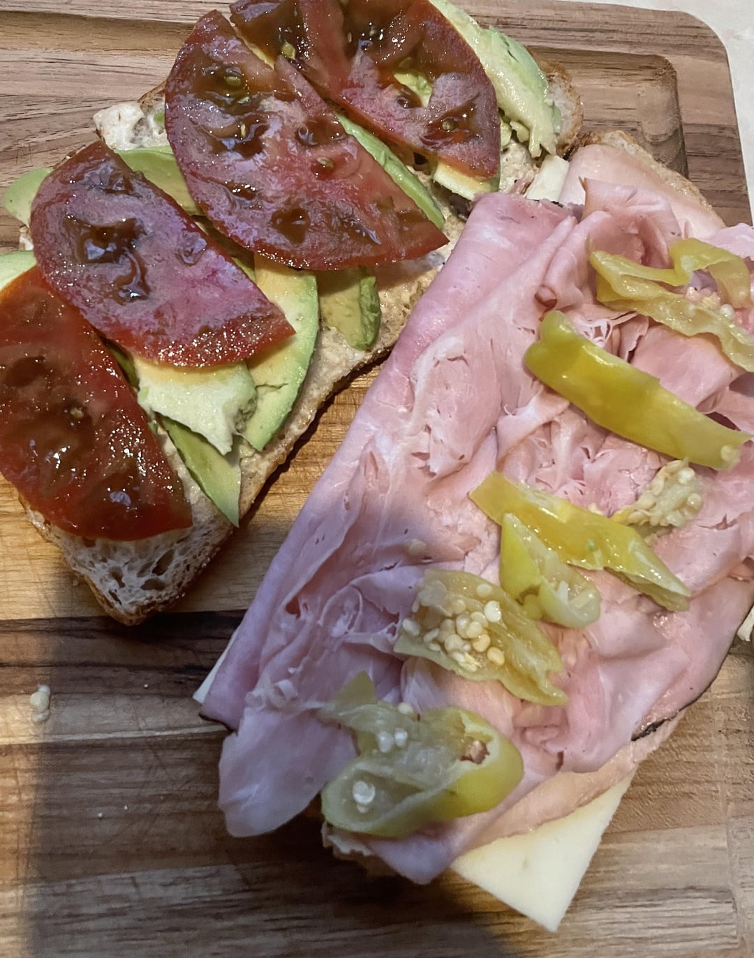 turkey, ham, and pepper jack on sourdough Dining and Cooking