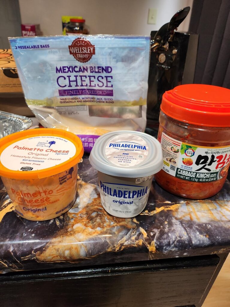 Pimento kimchi cheese dip