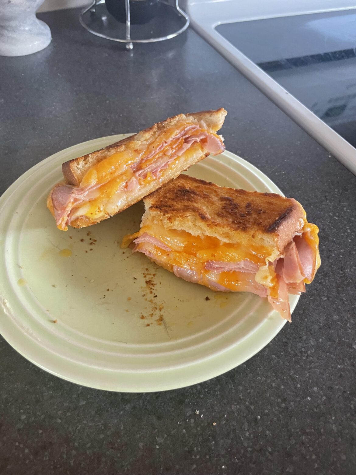 Grilled cheese with ham