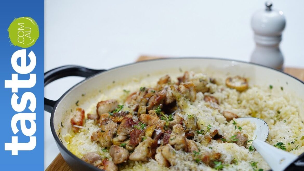 Chicken and mushroom risotto | taste.com.au