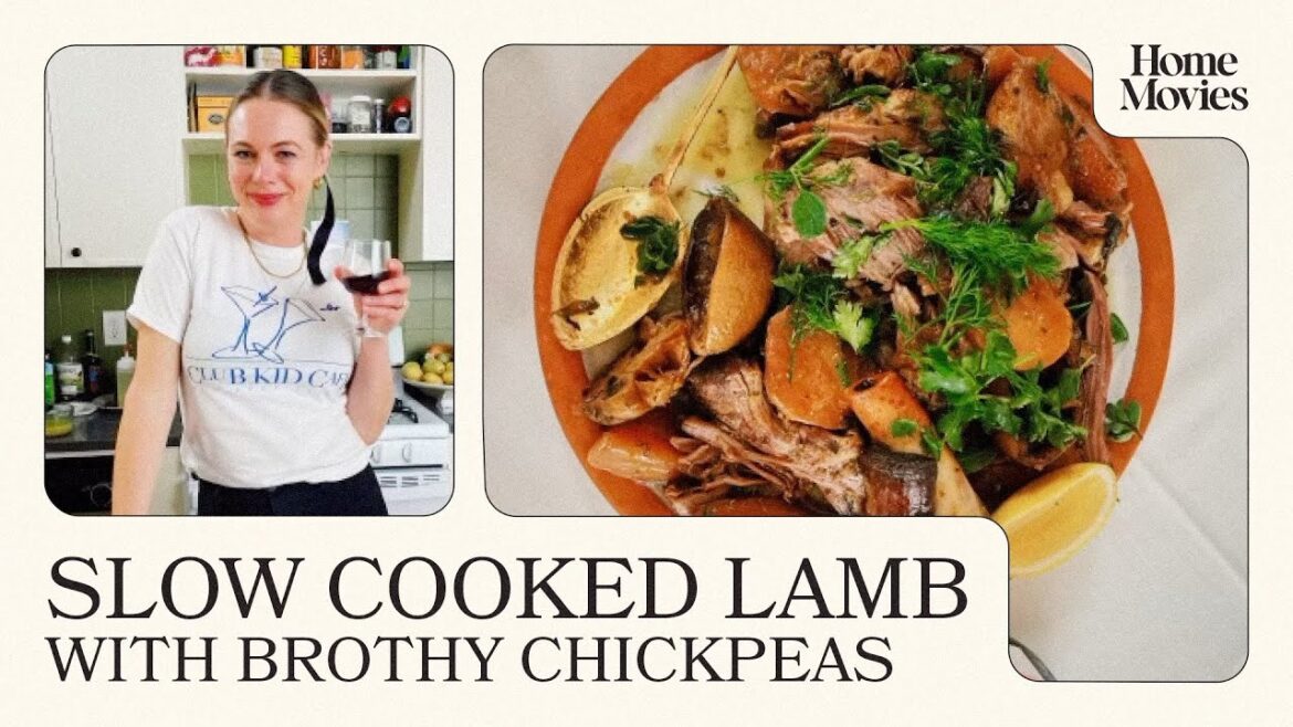 Alison cooks lamb and brothy chickpeas (really) slowly | Home Movies with Alison Roman
