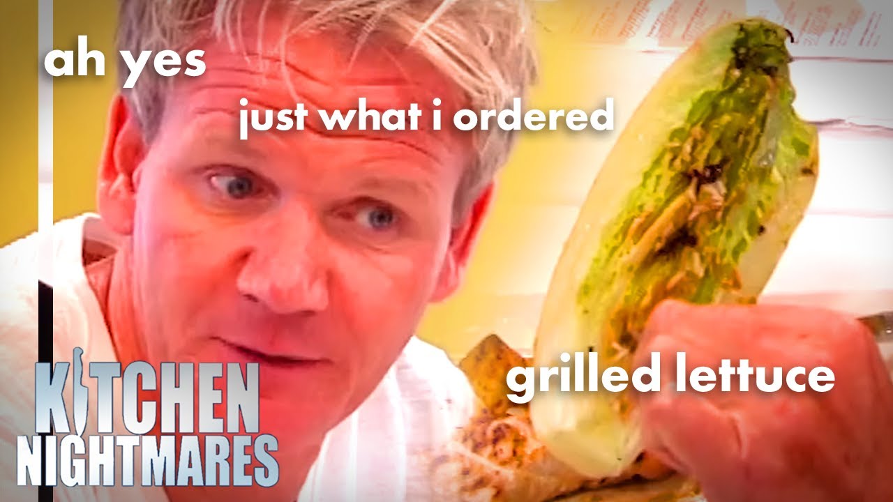 this video grilled my caesar salad Kitchen Nightmares Dining and