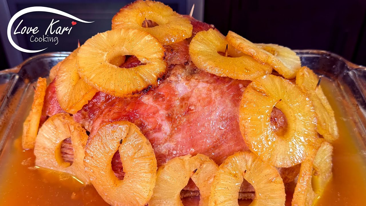 How to Make Classic Pineapple and Brown Sugar Honey Glazed Holiday Ham