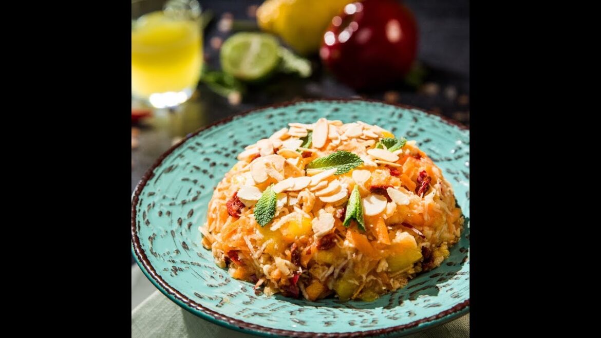 Apple, Goji and Mango Salad with Hot Citrus Dressing