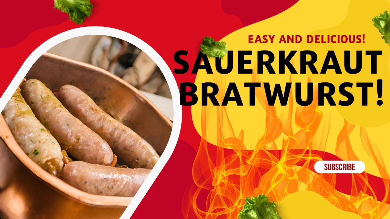 Smoked Bratwurst With Sautéed Onion And Sauerkraut! Dining and Cooking