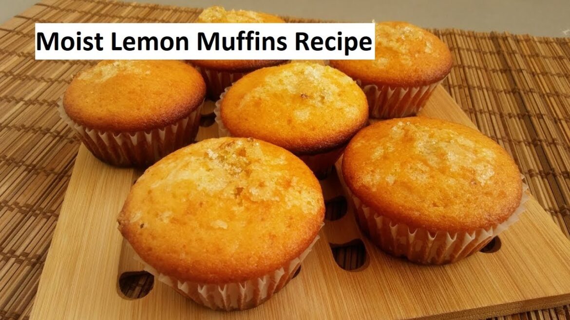 The lemon muffin recipe is easy to make using freshly squeezed lemon juice and grated lemon peel.