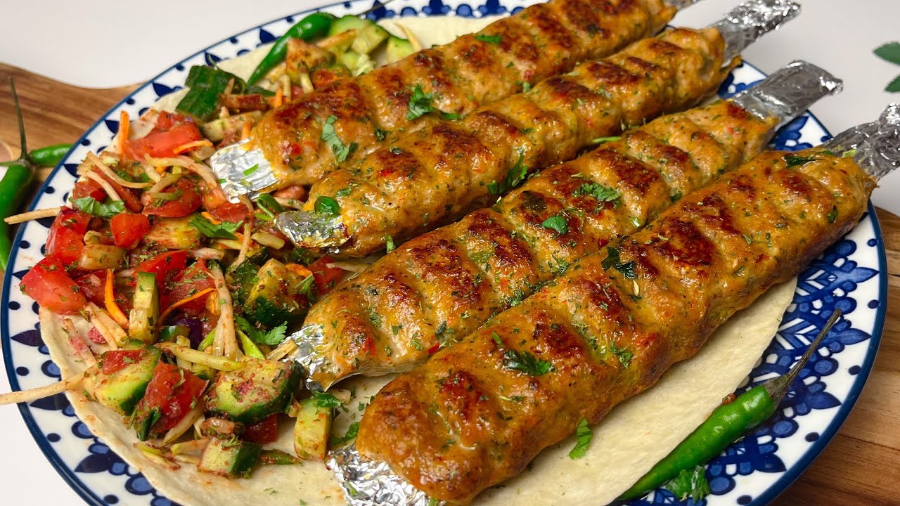 Turkish Chicken Adana Kebab ORIGINAL Recipe With Homemade Skewers
