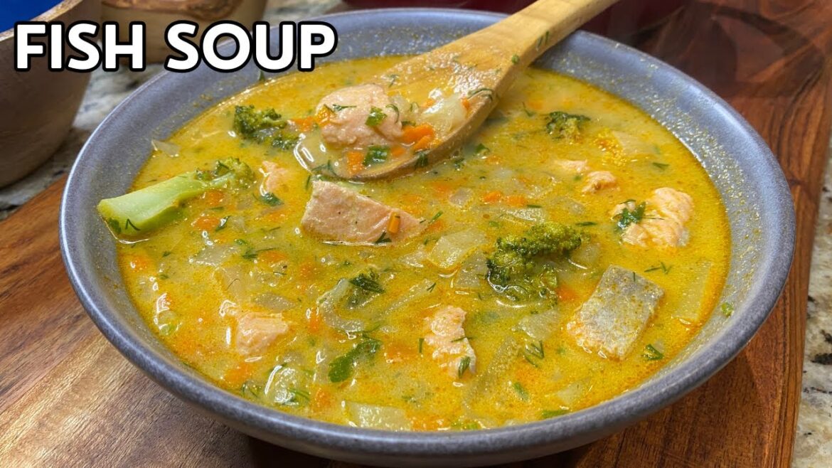 Creamy Fish Soup Recipe | Salmon Soup Recipe
