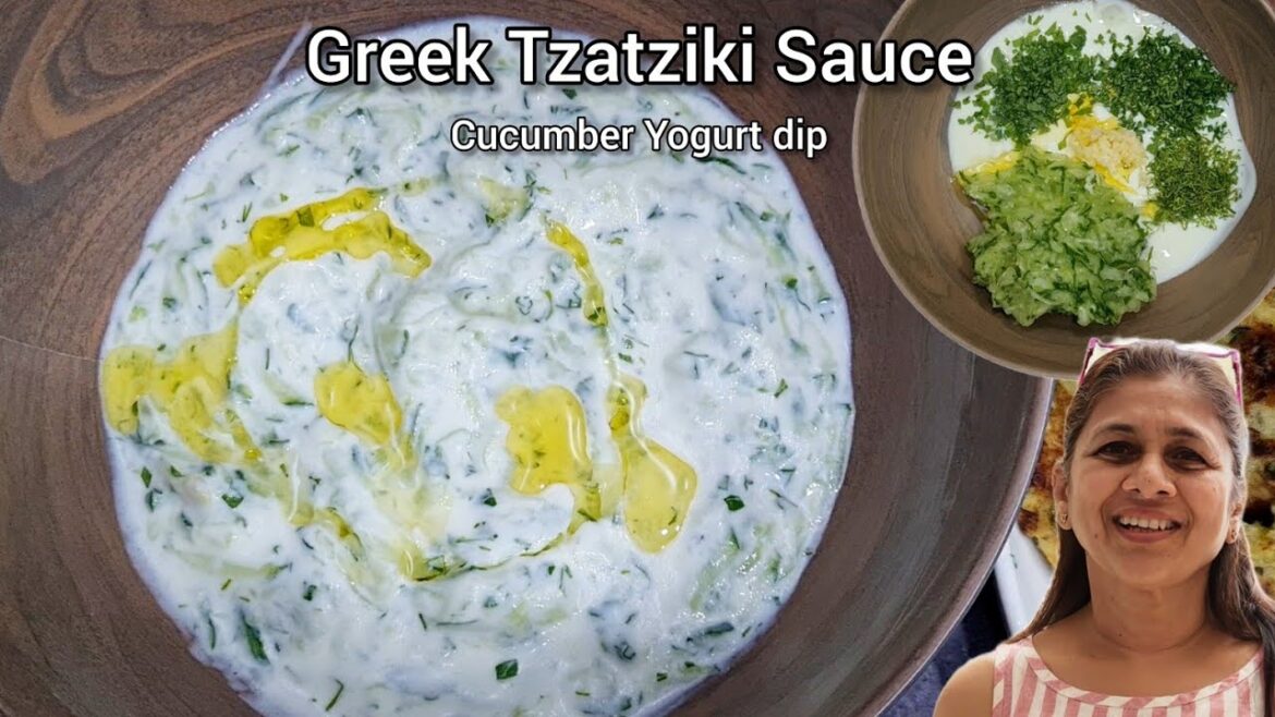 Easy Greek Tzatziki Sauce | Cool and Refreshing Cucumber Yogurt dip #tzatzikisauce
