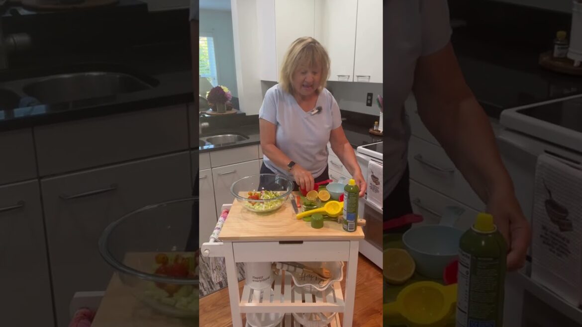 Baked salmon with Israeli Salad