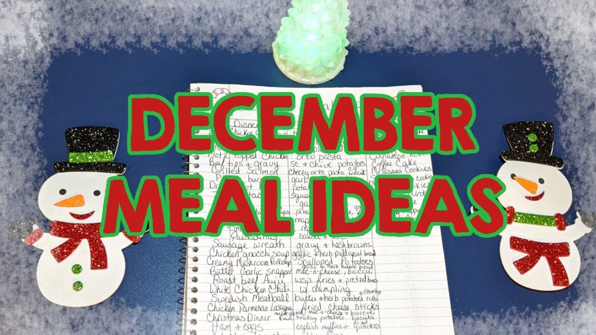 December Meal Plan 31 New Meal Ideas | Plan with me | Planner | Bullet Journal | Minimal #bujo