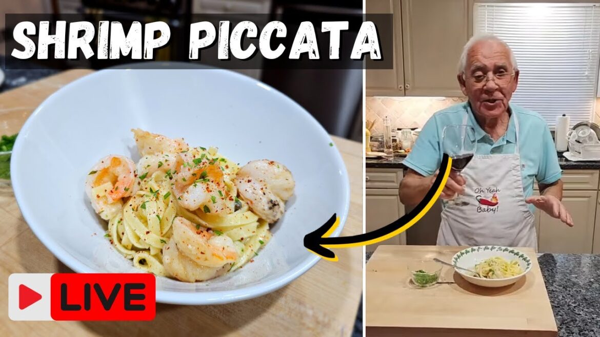 Tagliatelle in a Shrimp Piccata Lemon Sauce by Pasquale Sciarappa