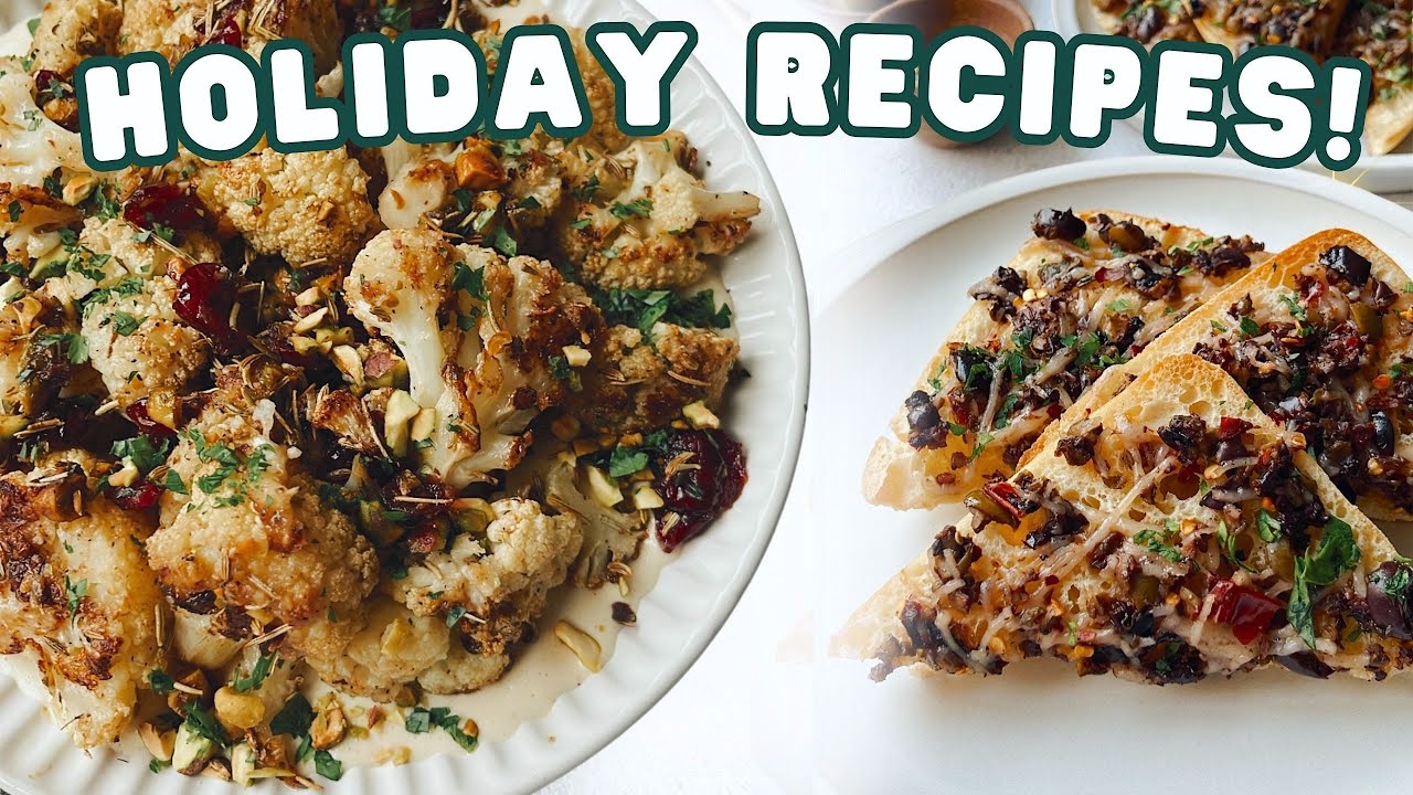 3 Easy Vegan HOLIDAY APPETIZERS + SIDE DISH recipes Dining and Cooking