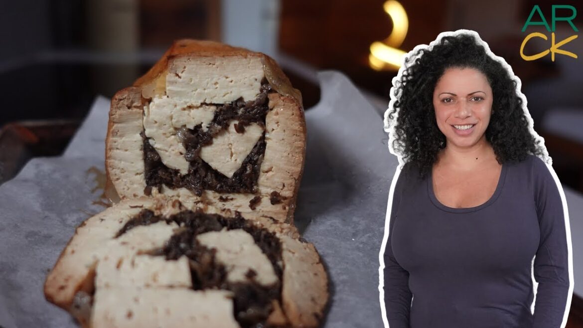 The BEST tofu recipe yet? Mushroom & Cheese Roulade
