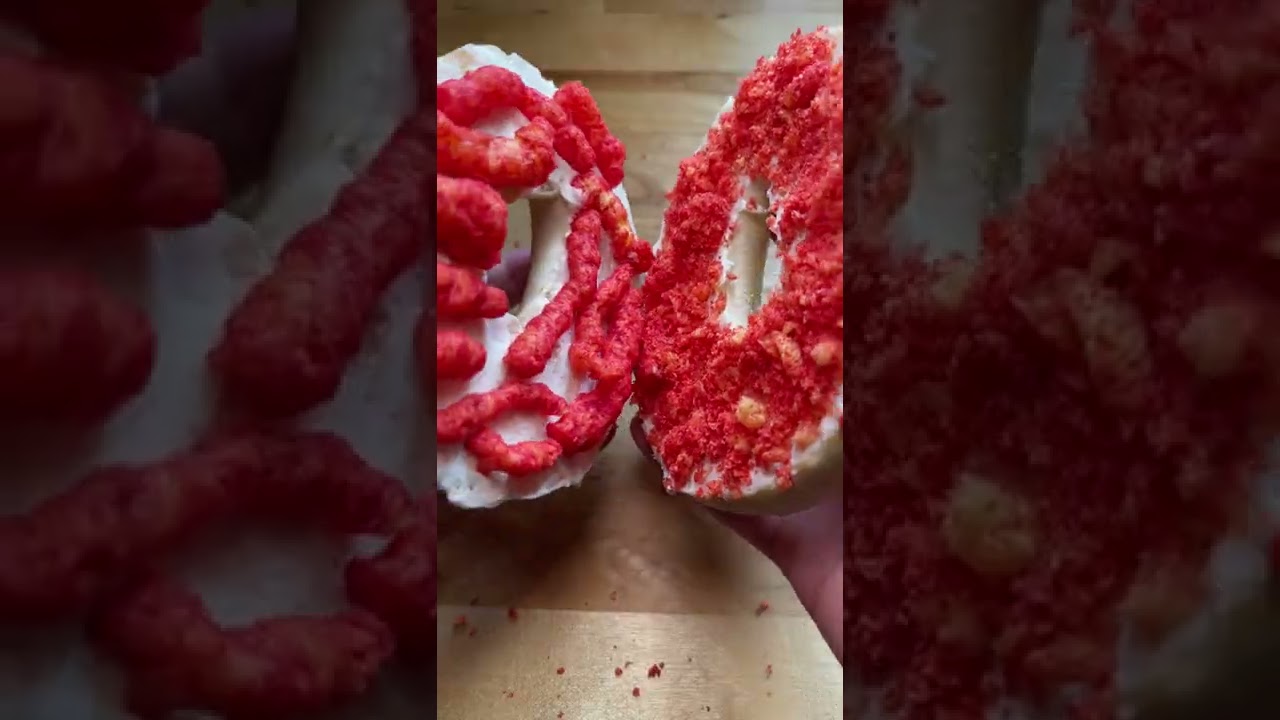 Hot Cheetos Cream Cheese Bagel Dining and Cooking