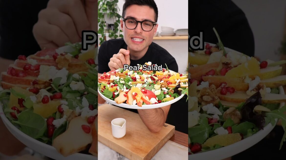 Pear Salad with tangy mustard dressing