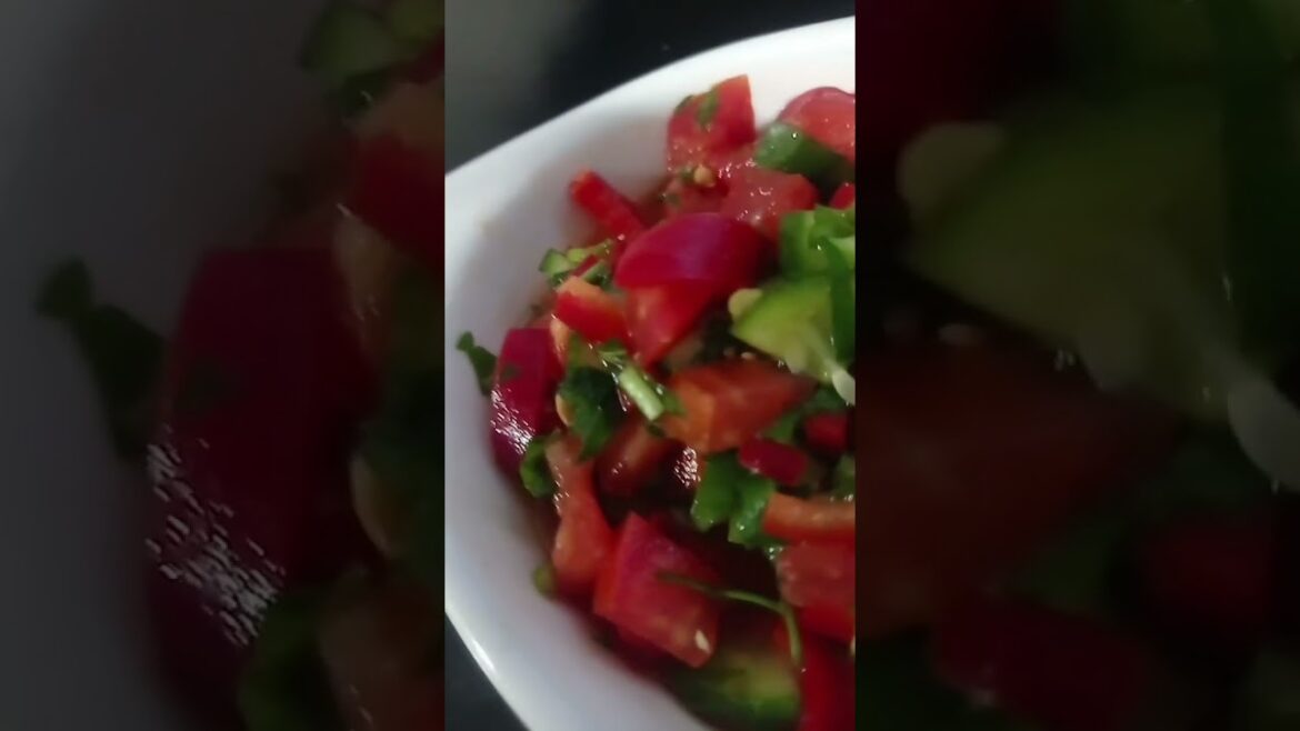 ISRAELI VEGETABLE SALAD #shortvideos #shortsvideo #asmr #SHORT