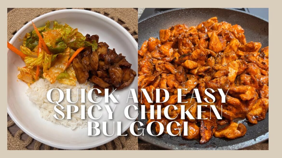 Quick And Easy Spicy Chicken Bulgogi Korean Lettuce Salad Recipe