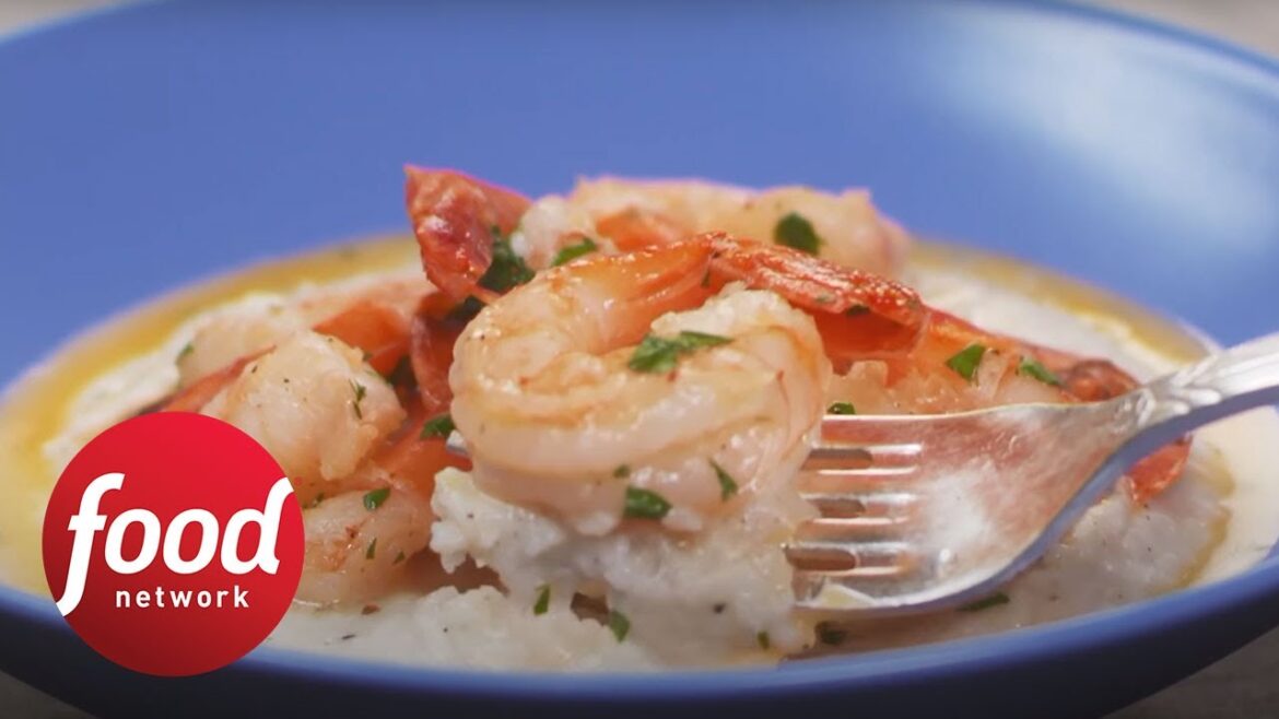 Lemon-Garlic Shrimp and Grits | Food Network
