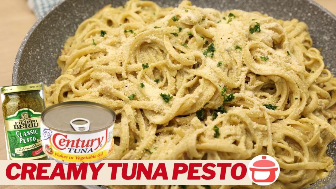 Super Creamy Tuna Pesto Pasta Super Creamy Tuna Pesto Pasta