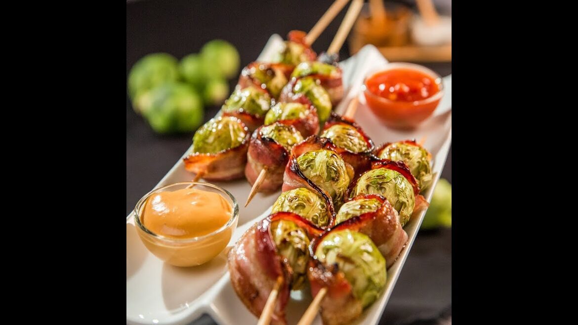 Honey Glazed Brussel Sprouts and Bacon Skewers
